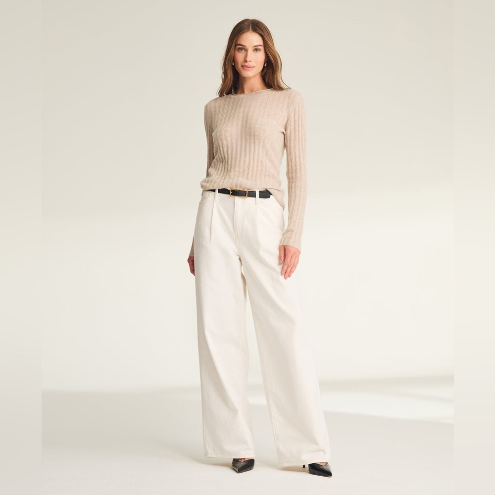 NAADAM Lightweight Cashmere Ribbed Sweater $158 MSRP - Picture 4 of 16